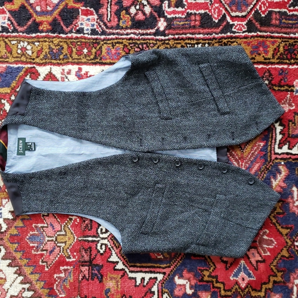 Vtg J. Crew tweed vest